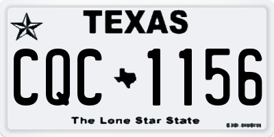 TX license plate CQC1156
