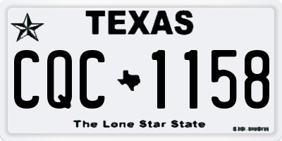 TX license plate CQC1158
