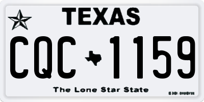 TX license plate CQC1159