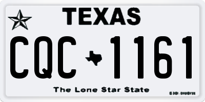 TX license plate CQC1161