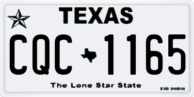 TX license plate CQC1165