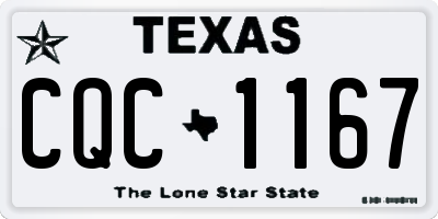 TX license plate CQC1167