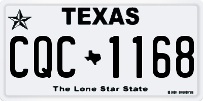TX license plate CQC1168