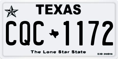 TX license plate CQC1172