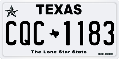 TX license plate CQC1183