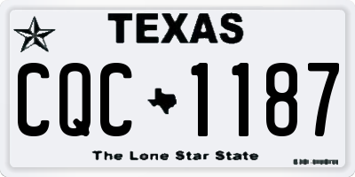 TX license plate CQC1187