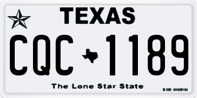 TX license plate CQC1189