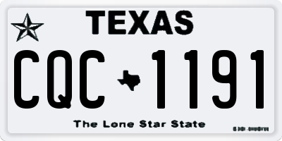 TX license plate CQC1191