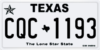 TX license plate CQC1193