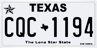 TX license plate CQC1194