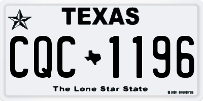 TX license plate CQC1196