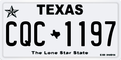 TX license plate CQC1197