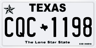 TX license plate CQC1198