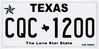 TX license plate CQC1200