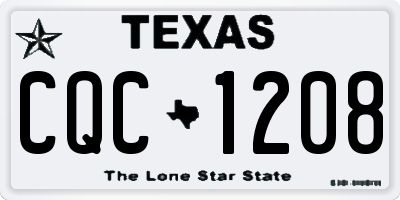TX license plate CQC1208