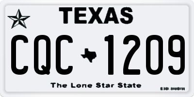 TX license plate CQC1209