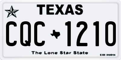 TX license plate CQC1210