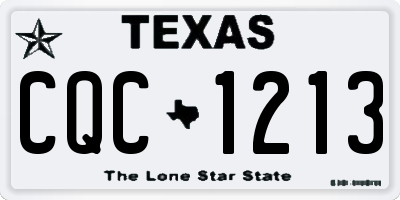 TX license plate CQC1213