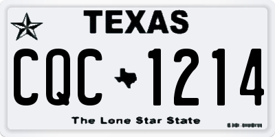 TX license plate CQC1214