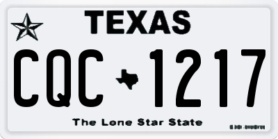 TX license plate CQC1217