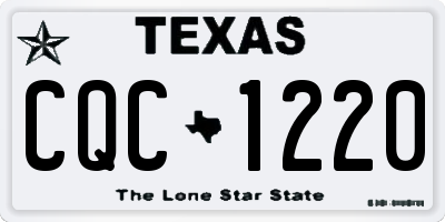 TX license plate CQC1220