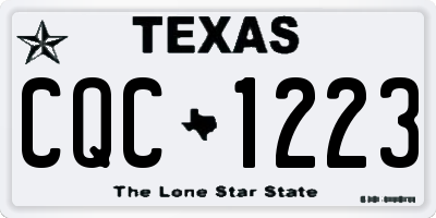 TX license plate CQC1223