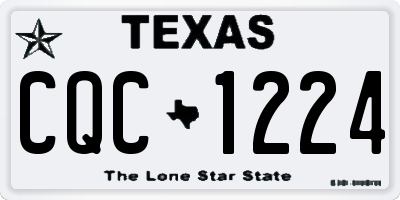 TX license plate CQC1224