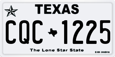 TX license plate CQC1225
