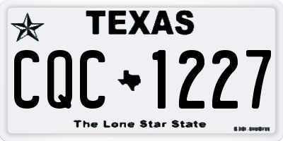 TX license plate CQC1227