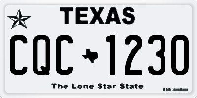 TX license plate CQC1230