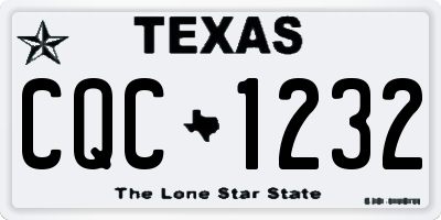 TX license plate CQC1232