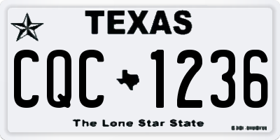 TX license plate CQC1236