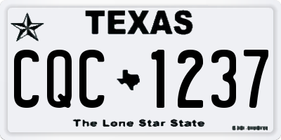 TX license plate CQC1237