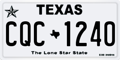 TX license plate CQC1240