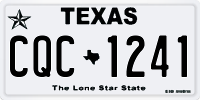 TX license plate CQC1241