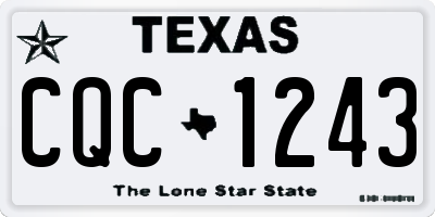 TX license plate CQC1243