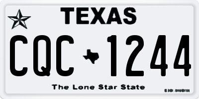 TX license plate CQC1244