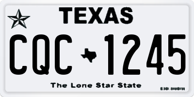 TX license plate CQC1245