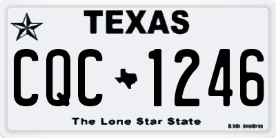 TX license plate CQC1246