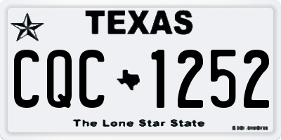 TX license plate CQC1252