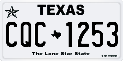 TX license plate CQC1253