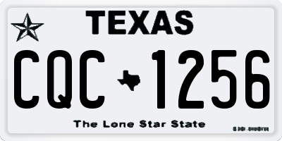 TX license plate CQC1256