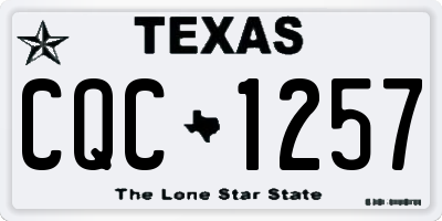 TX license plate CQC1257