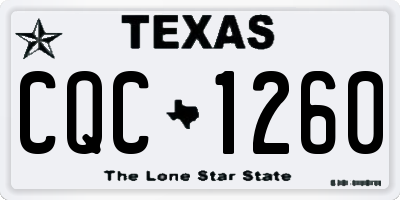 TX license plate CQC1260