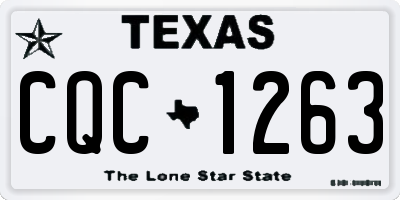 TX license plate CQC1263