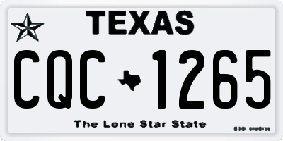 TX license plate CQC1265