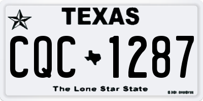 TX license plate CQC1287
