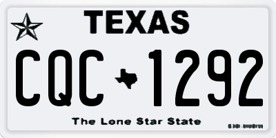 TX license plate CQC1292