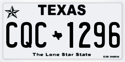 TX license plate CQC1296