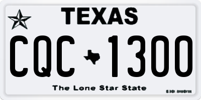TX license plate CQC1300